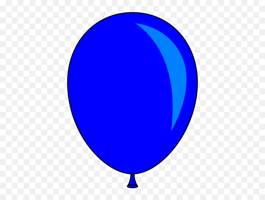 Download Hd Birthday Balloon Clipart Free - Blue Balloon Dark Blue Balloon Clipart Emoji,Birthday Balloon Emoji