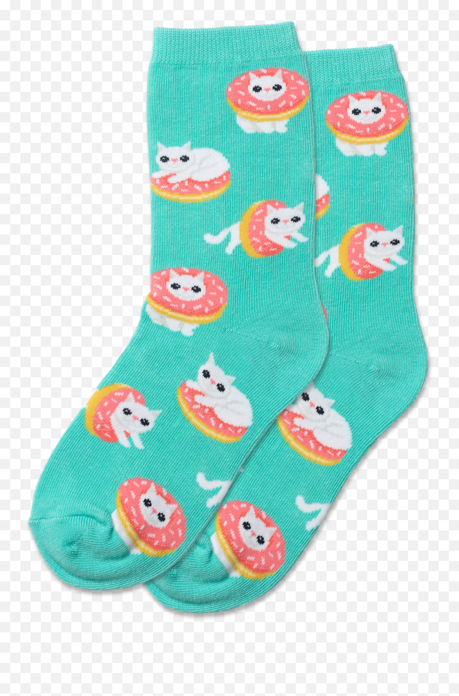 Kidu0027s Donut Cat Crew Socks - Baby Toddler Sock Emoji,A Snowflake And A Pair Of Feet Emojis