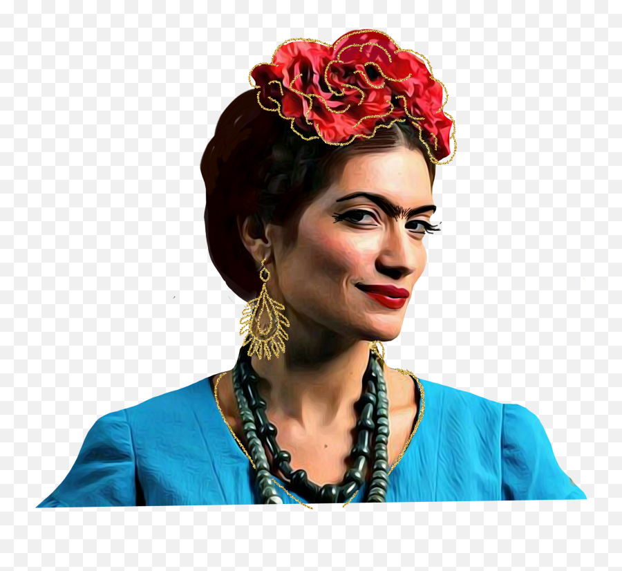 Frida Fridakahlosticker Sticker By Frida Kahlo - Rose Emoji,Unibrow Emoji