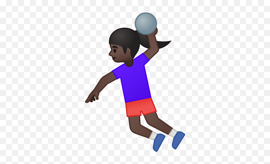 U200d Woman Playing Handball Emoji With Dark Skin Tone,Bounce Ball Emoji Gif