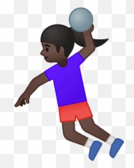 U200d Woman Playing Handball Emoji With Dark Skin Tone,Bounce Ball Emoji Gif