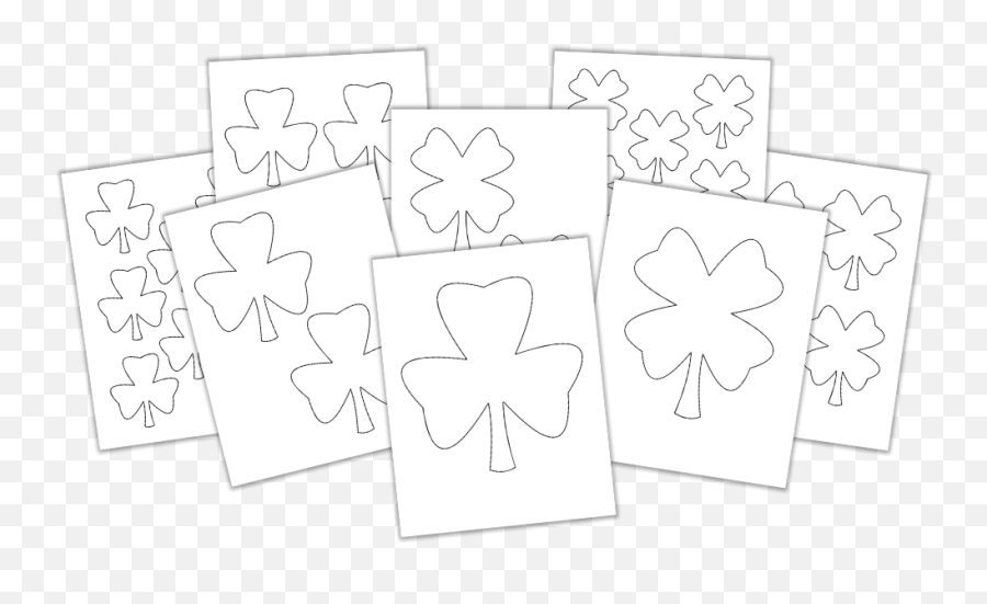 Four Leaf Clover Full Page Shamrock Template - Mysweetdreamstory Emoji,Shamroc K Emoticon For Fb