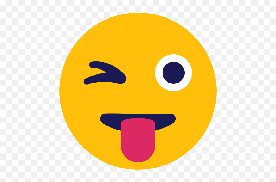 Emoji Emoticons Tongue Icon - Happy,Free Emoticons