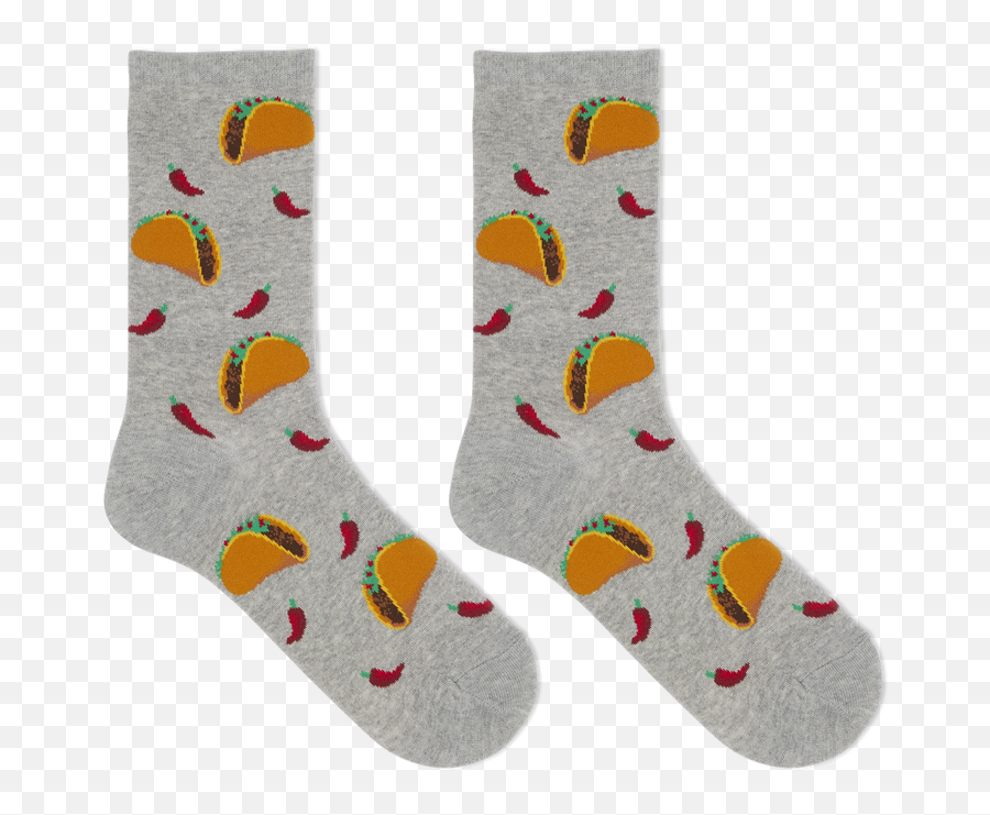 Hotsox Womenu0027s Tacos Crew Socks U2013 Loops U0026 Wales Emoji,Cat Emoji With A Burger And French Fries Coloring Page