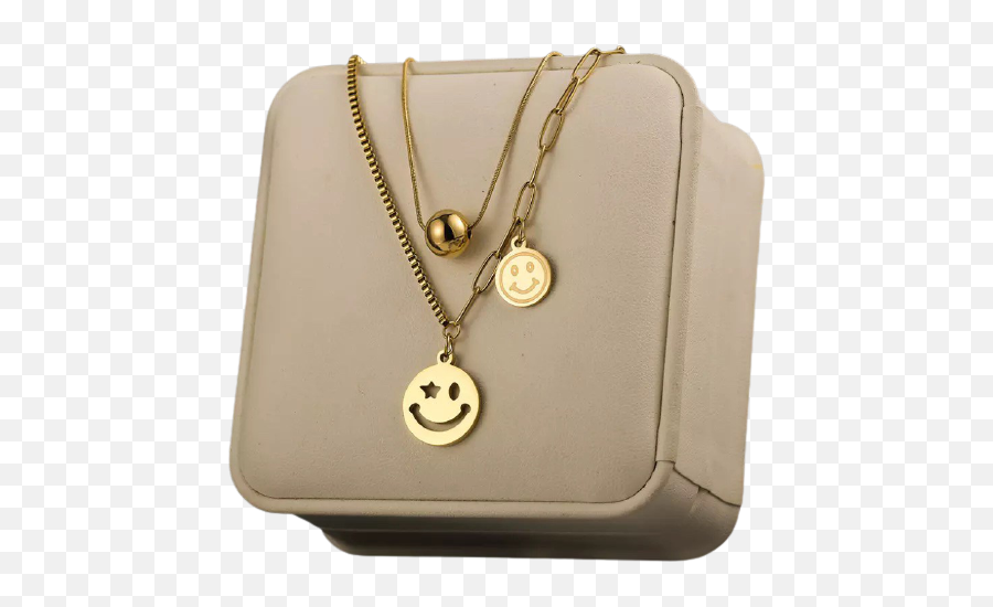 Two Smiley Necklace Emoji,<bg> Emoticon