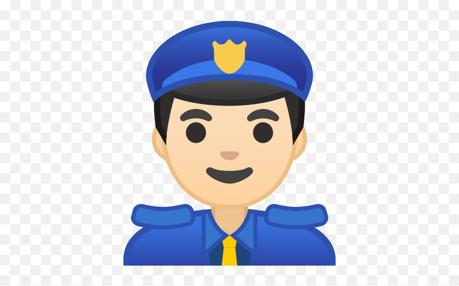 Man Police Officer Light Icon In Noto Emoji People Profession,Yellow Skin Tone Emoji