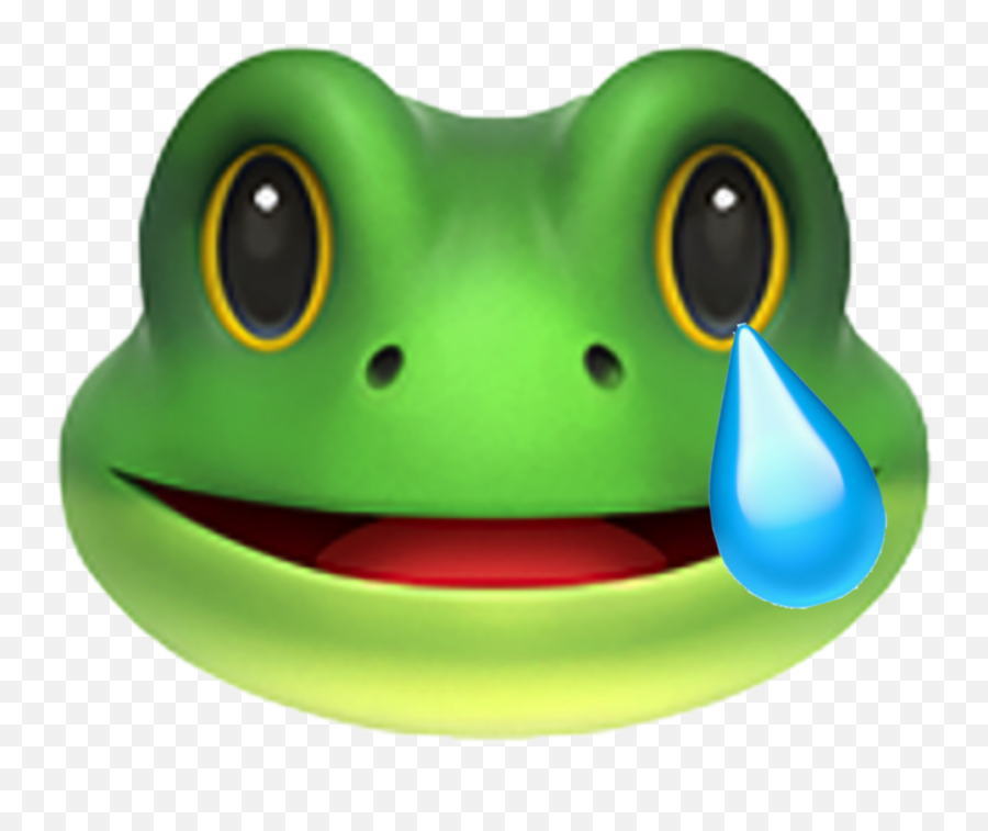 Frog Sad Sadfrog Sticker - Transparent Background Iphone Frog Emoji Png,Sad Frog Emoji