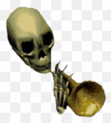 Doot Sticker - Skull Trumpet Emoji,Doot Doot Emoji