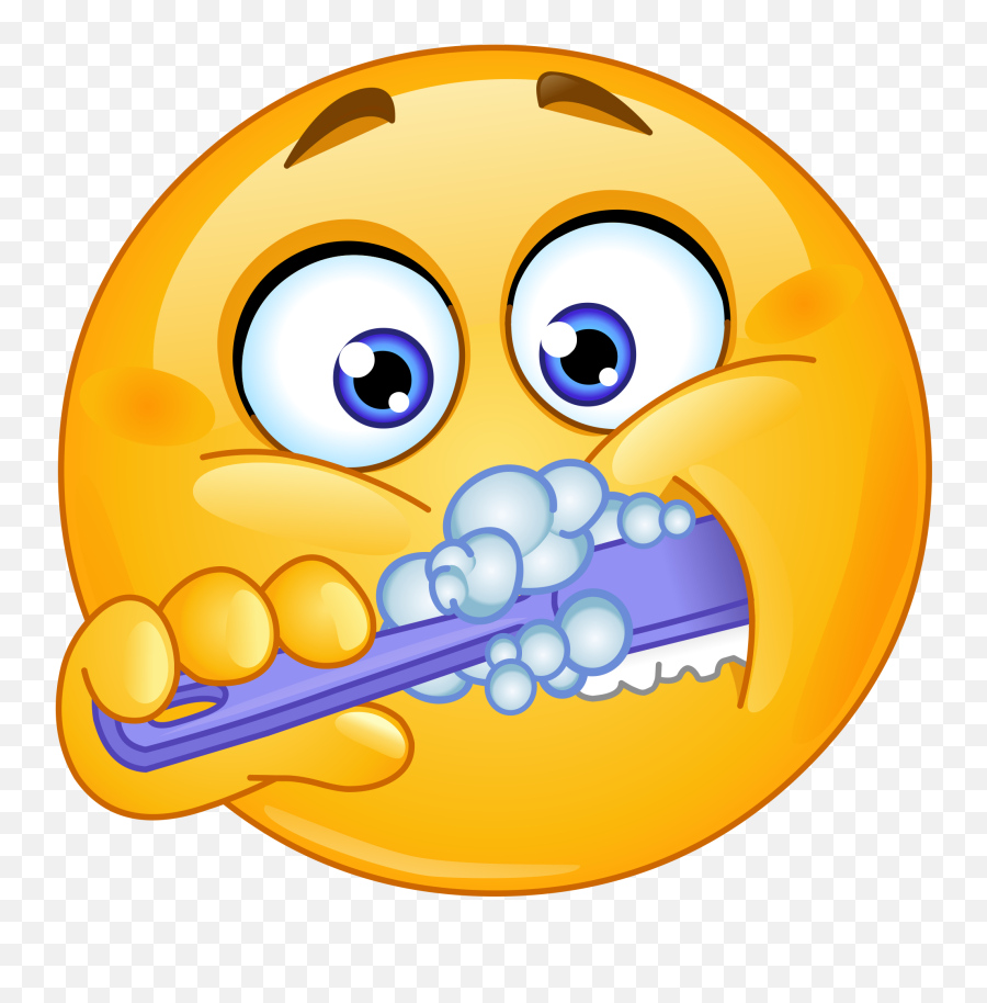 Brushing Teeth Emoji Decal - Brushing Teeth Emoji,Teeth Emoji