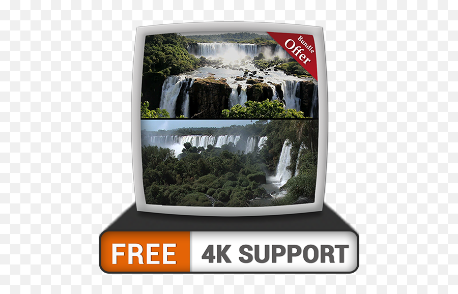 Free Waterfall Live Hd - Enjoy The Beautiful Scenery On Your Hdr 4k Tv 8k Tv And Fire Devices As A Wallpaper Decoration For Christmas Holidays Iguazu National Park Emoji,No Emotions Hdr