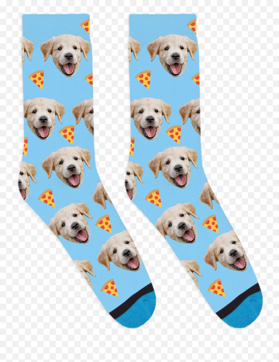 Custom Pizza Socks - Divvy Up Dog Socks Real Emoji,Wish I Was Full Of Pizza Instead Of Emotions