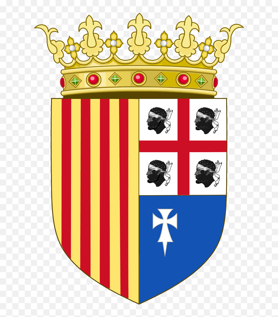 Who Is On The Sardinian Flag U2022 Who Are The Quattro Mori - Isabella And Ferdinand Coat Of Arms Emoji,Emoticon Valencian Flag