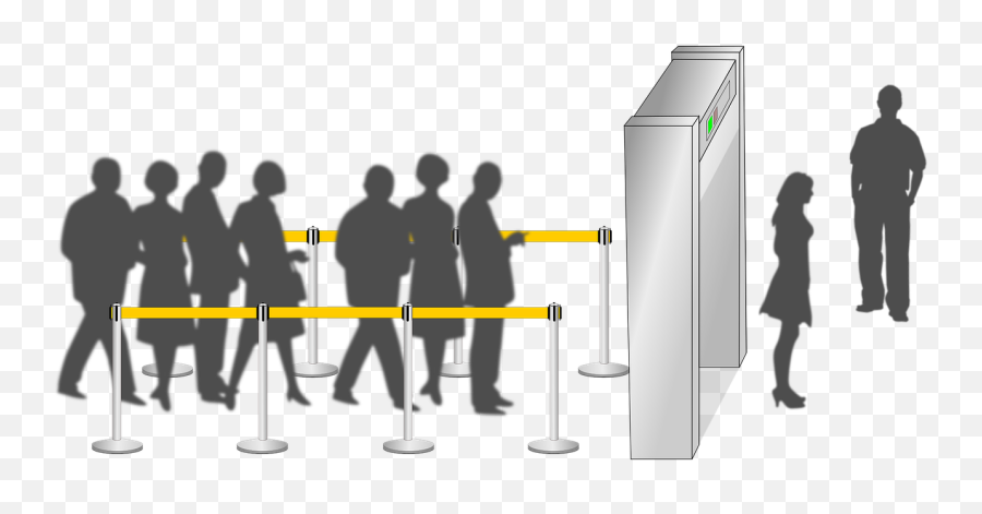 Airport Queue - Security System In The Airport Emoji,Thinking Emoji Clear Backround