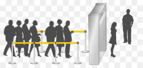 Airport Queue - Security System In The Airport Emoji,Thinking Emoji Clear Backround
