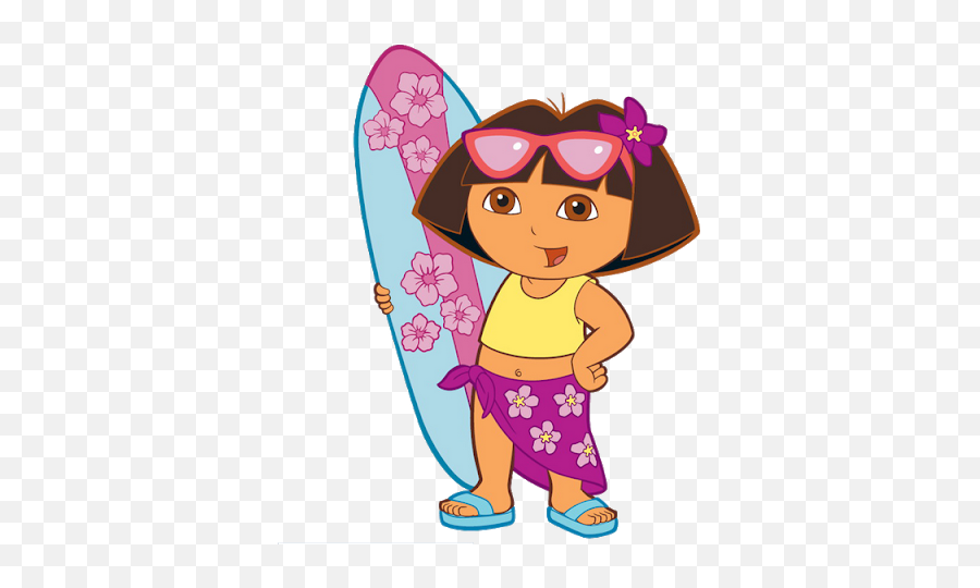 Dora The Explorer Cartoon Png Picture Png Arts - Dora The Explorer Surfing Emoji,