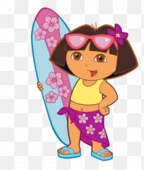 Dora The Explorer Cartoon Png Picture Png Arts - Dora The Explorer Surfing Emoji,