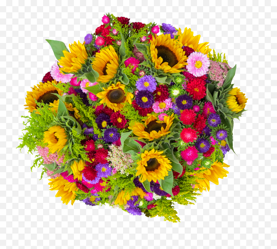 Colorful Bouquet With Various Flowers - Happy Belated Birthday Team Emoji,Valentine Flowers Emotion Icon