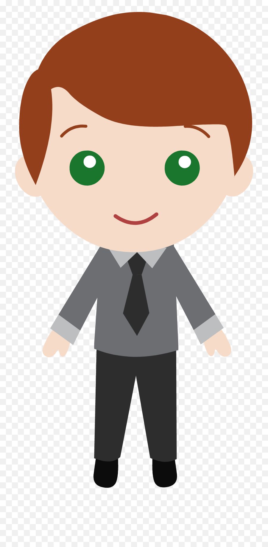 Business Attire For Women Clipart - Clip Art Library Cartoon Boy With Brown Hair And Green Eyes Emoji,Business Boy Emoji