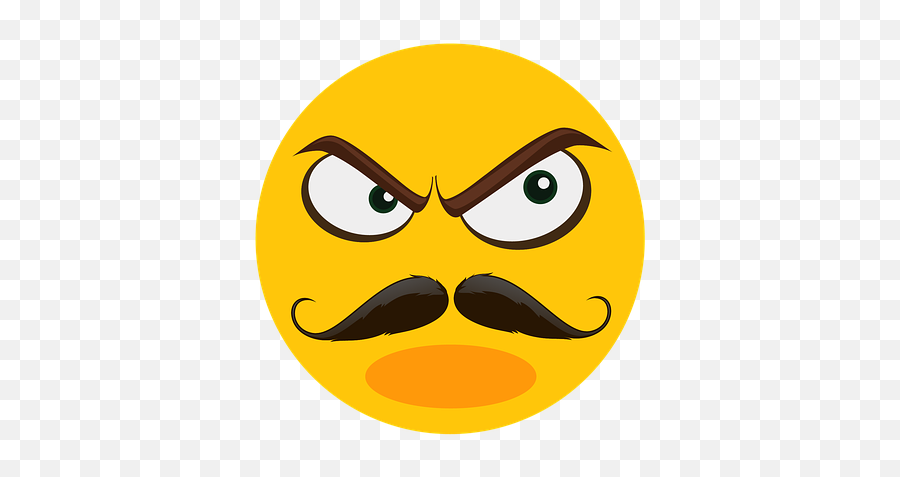 Free Image On Pixabay - Mustache Angry Suspect Emoji,Emojis Potser Face Meanings