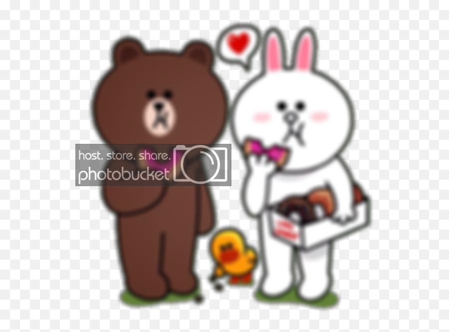 Brown And Cony Eating Doughnuts Line Sticker Craze Stickers Emoji,Kakao Gift Emoticons Iphone