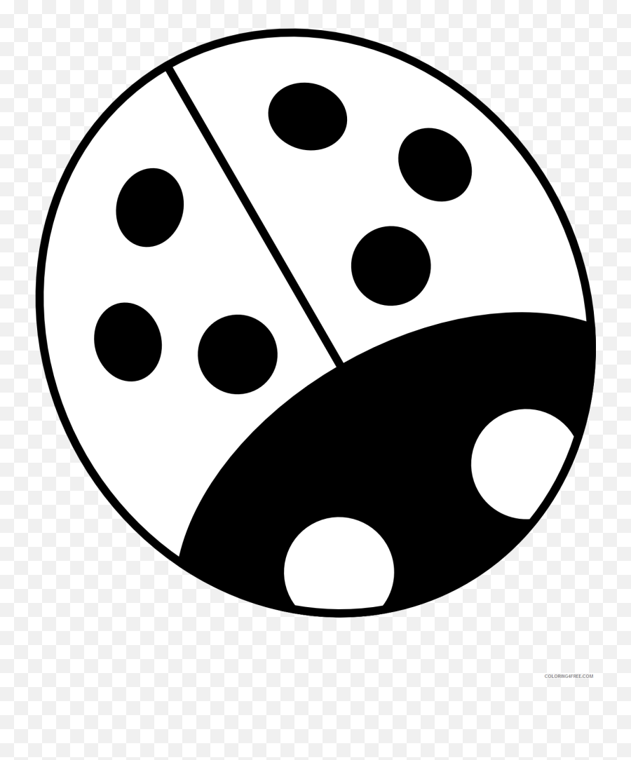 Black And White Ladybug Coloring Pages Ladybug Printable - Lady Bugs Clip Art Black And White Emoji,Sleep Ant Ladybug Ant Emoji