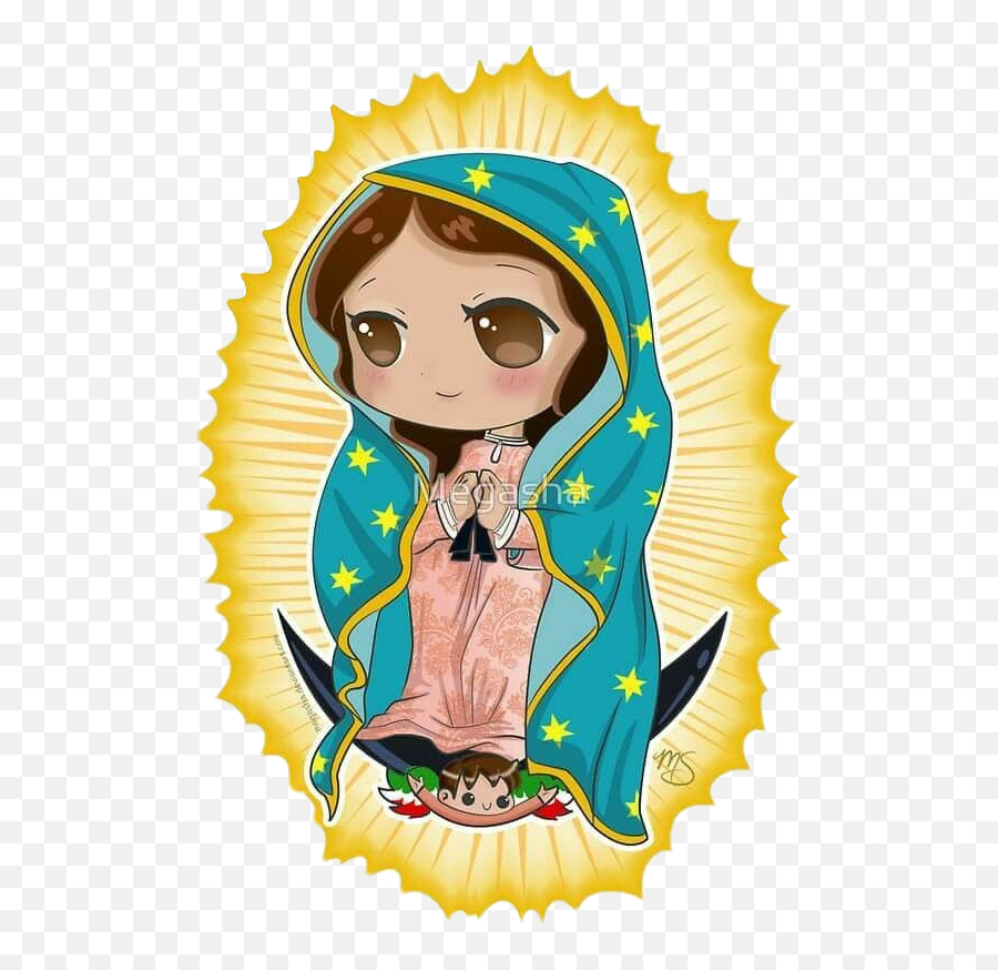 Virgin Sticker By Lupithavn14 - Caricatura La Virgencita Emoji,Virgin Emoji