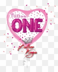 Fun To Be One Pink Heart - Girly Emoji,Pink Heart Emoji Balloons