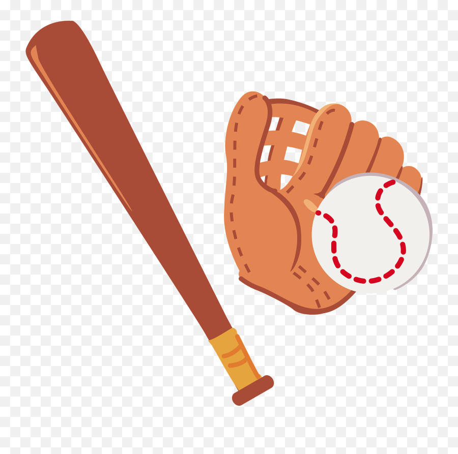 Baseball Glove And Bat Clipart - Baseball And Bat Clipart Transparent Emoji,Baseball Glove Emoji
