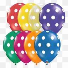 16q Assorted Dots Big Jewel With White Print50 Count - Balloon Birthday Minnie Mouse Emoji,Jewel Emoji