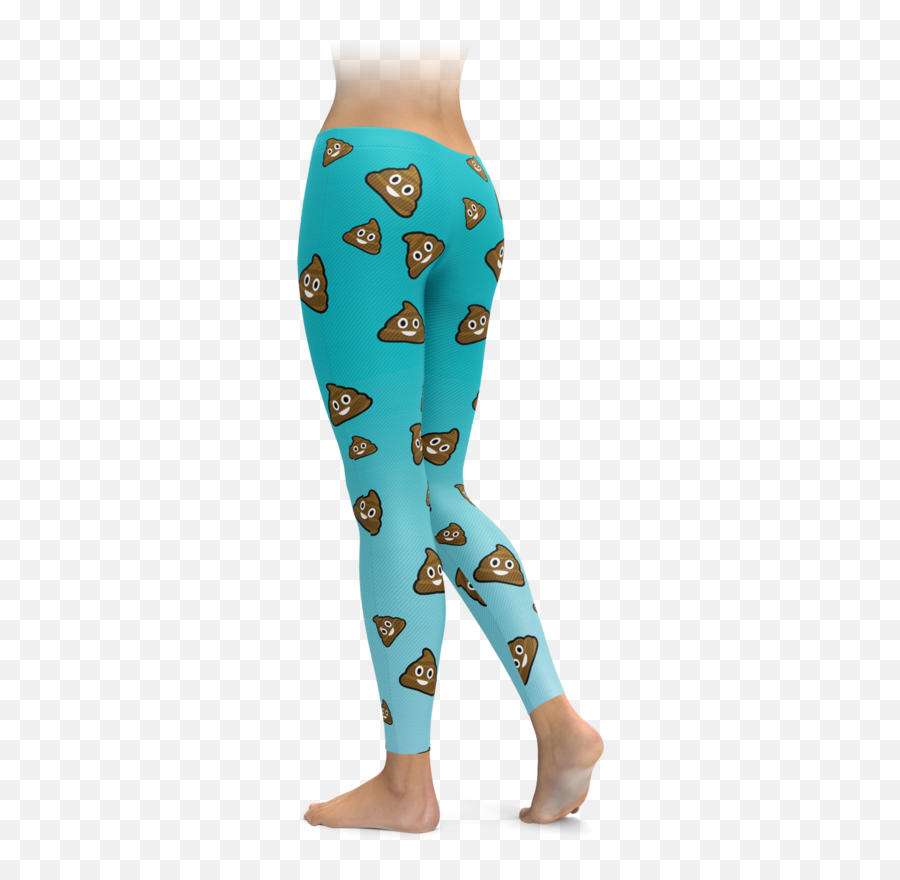 Poop Emoji Ladies Leggings Personalized - Spandex,Kids Emoji Leggings