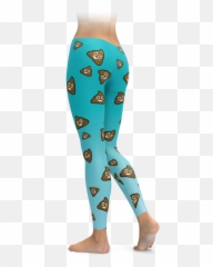 Poop Emoji Ladies Leggings Personalized - Spandex,Kids Emoji Leggings