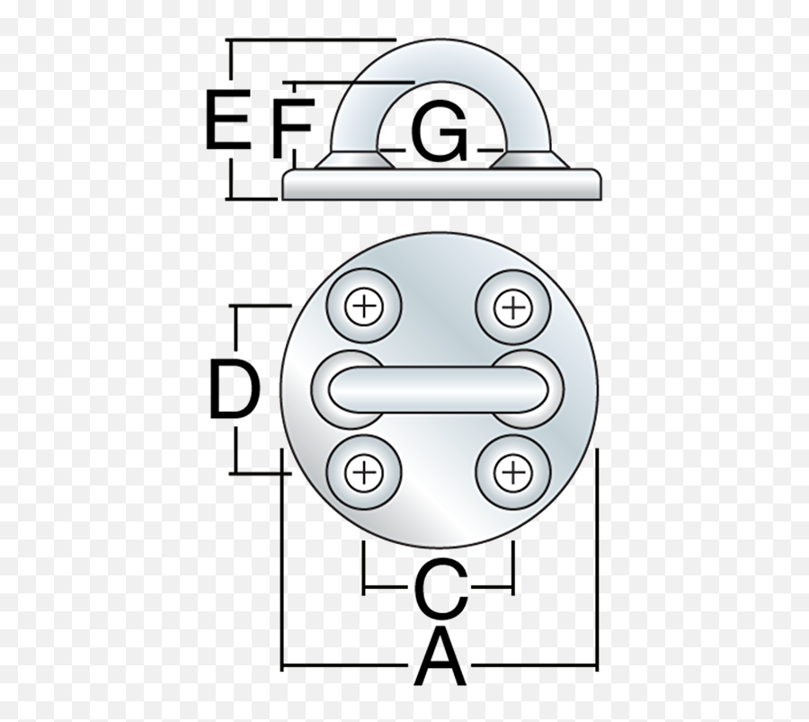 95 Mm Round Padeye Harken Marine - Dot Emoji,Marine Emoticon