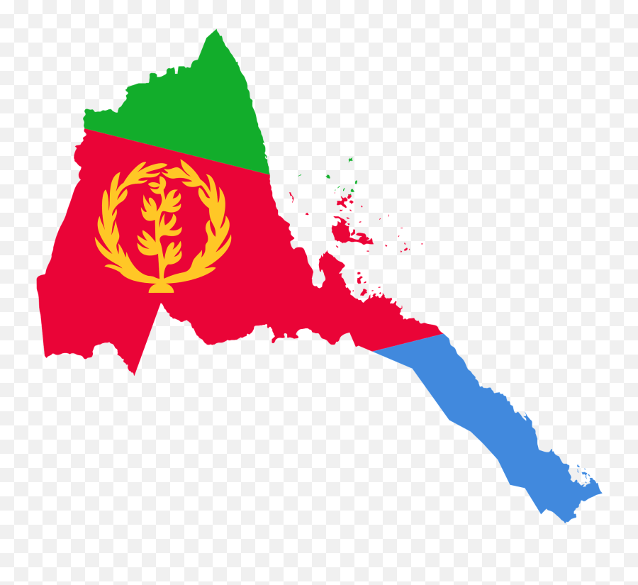 Eritrea Flag Map Clipart - Eritrea Map And Flag Emoji,Eritrean Flag Emoji
