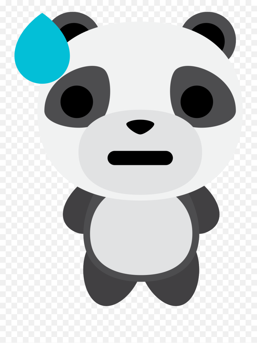 Free Emoji Panda Sweat Png With - Panda Png,Sweat Emoji Png