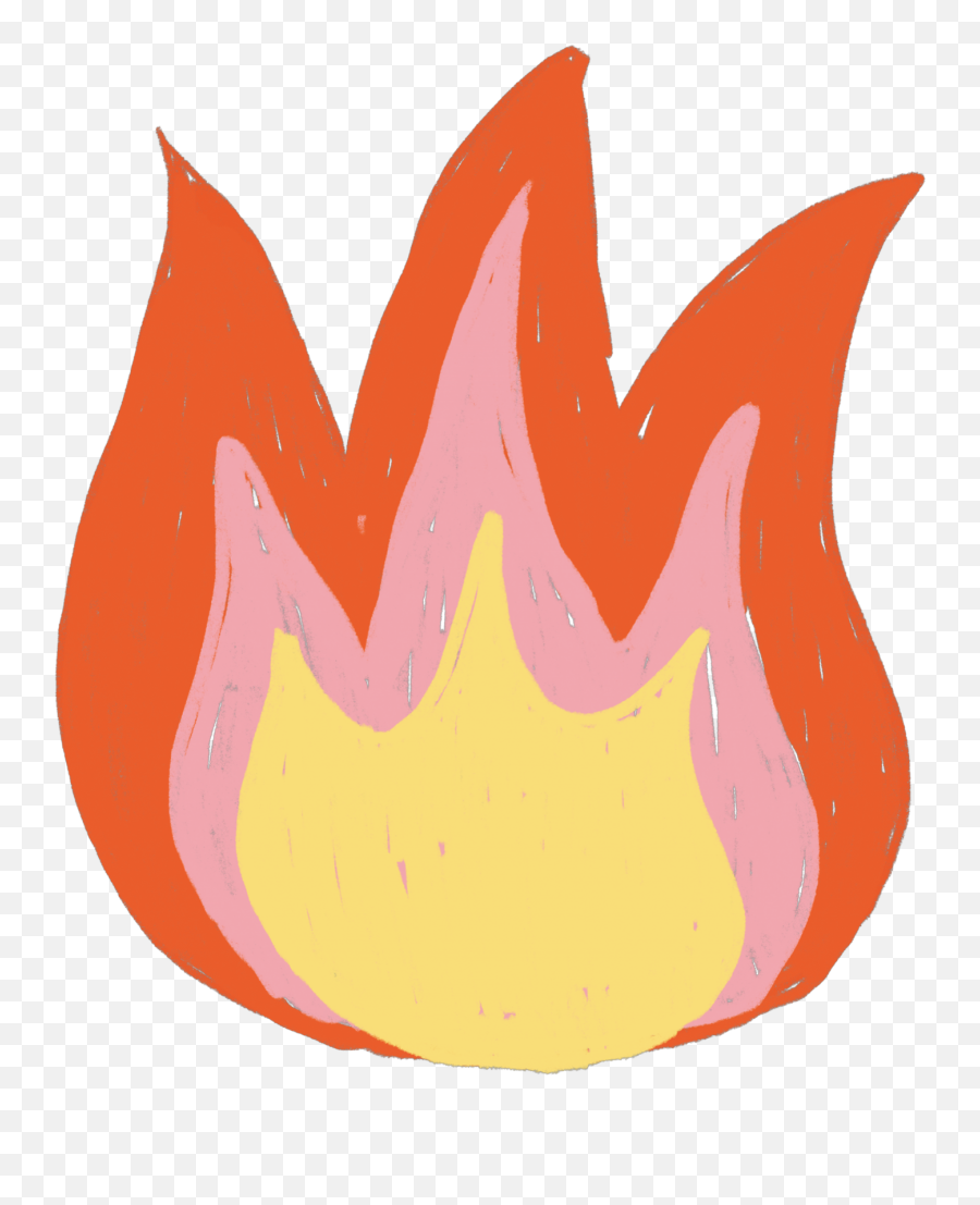 Aesthetic Draw Drawing Fire Yellow - Aesthetic Fire Cartoon Emoji,How To Draw Fire Emoji