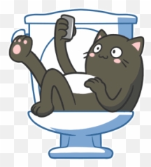 Wechat Than Locals - Cat On A Toilet Animation Emoji,Wechat Emoji