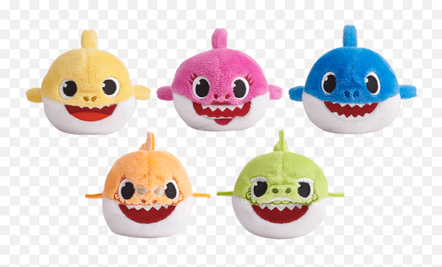 Baby Shark Beanie Mini Plush Set Of 5 - Baby Shark Plush Emoji,Peluches De Emoticons