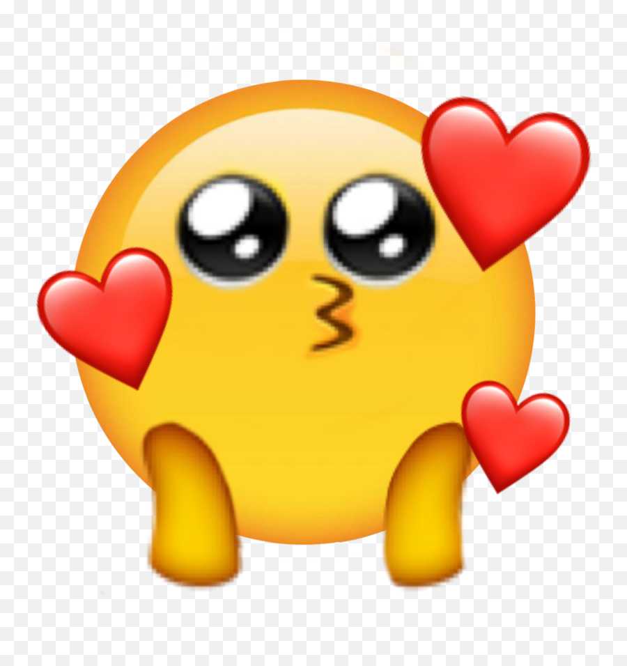 Inlove Love Heart Emoji Cute Face Sticker By Georgia - Happy,Cute Emoticon Faces