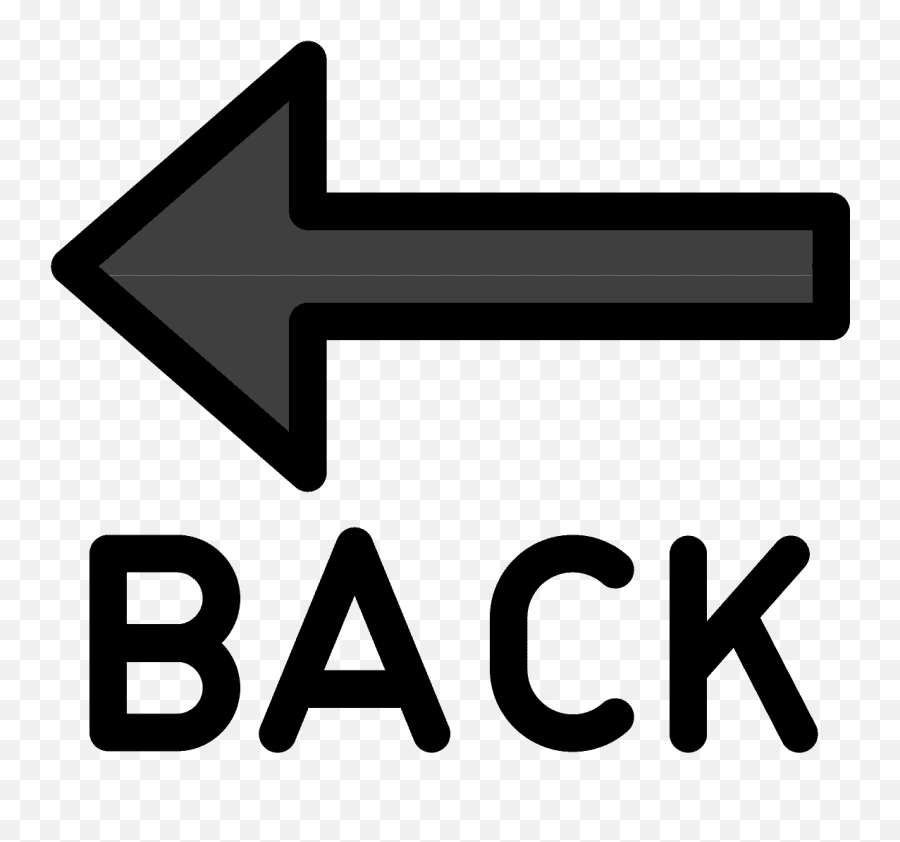 Back Arrow Emoji Clipart - Back Emoji,Black Arrow Emoji