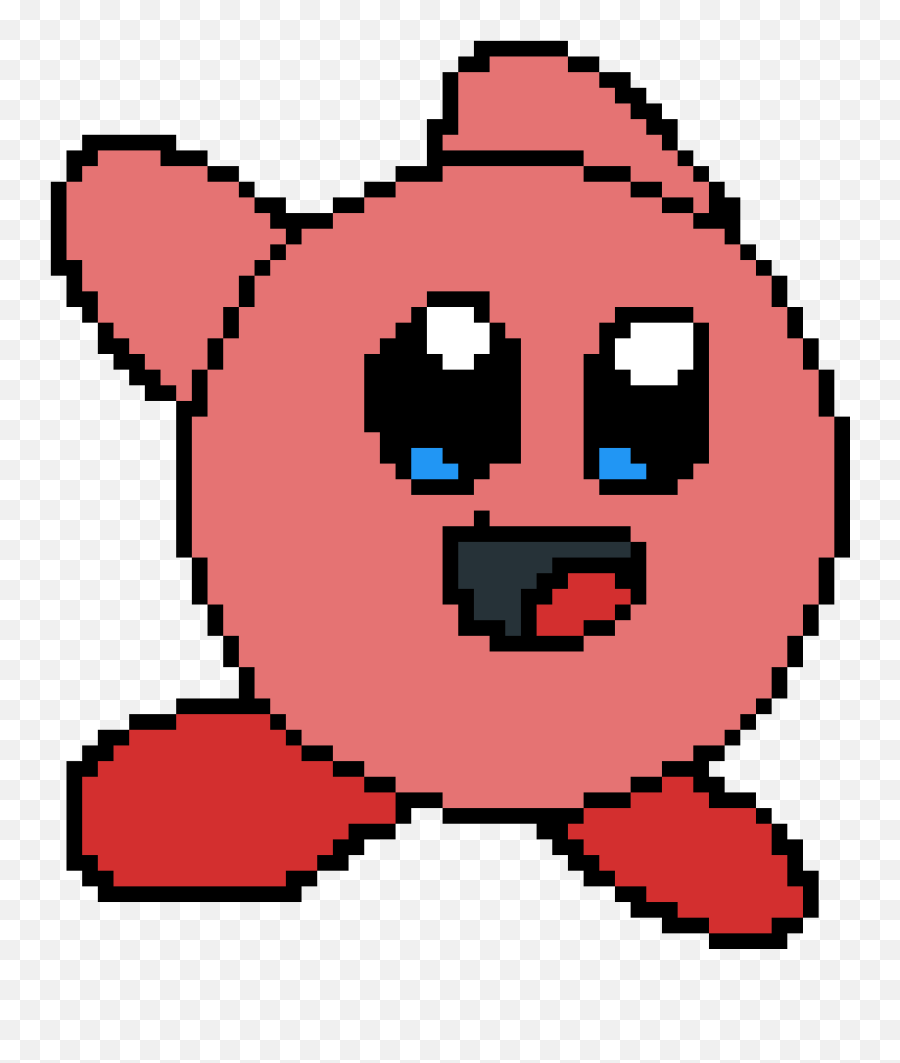 Pixilart - Cute Slime Pixel Art Emoji,Smiling Kirby Emoticon