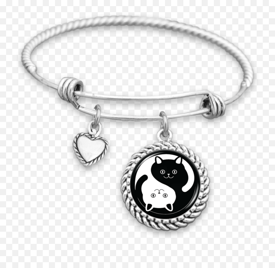 Yin Yang Cats Charm Bracelet U2013 Brave New Look - Solid Emoji,Yin Yang Emoticon