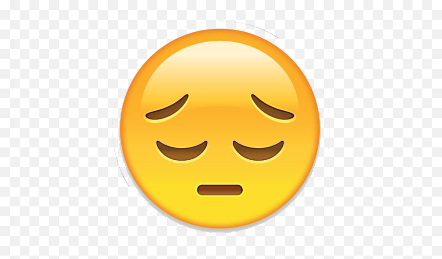 Download Sad Emoji Transparent Image Hq - Sad Single Emojis,Pensive Emoji