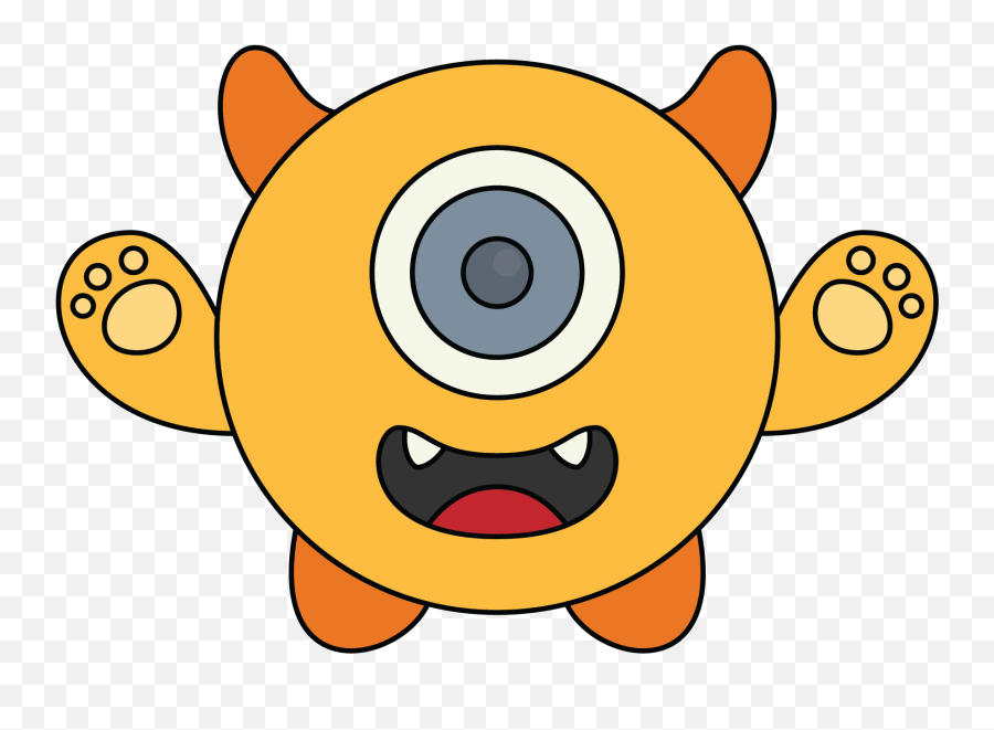 Cute Monster Illustration - Cute Monster Emoji,Cockatiel Emoticon