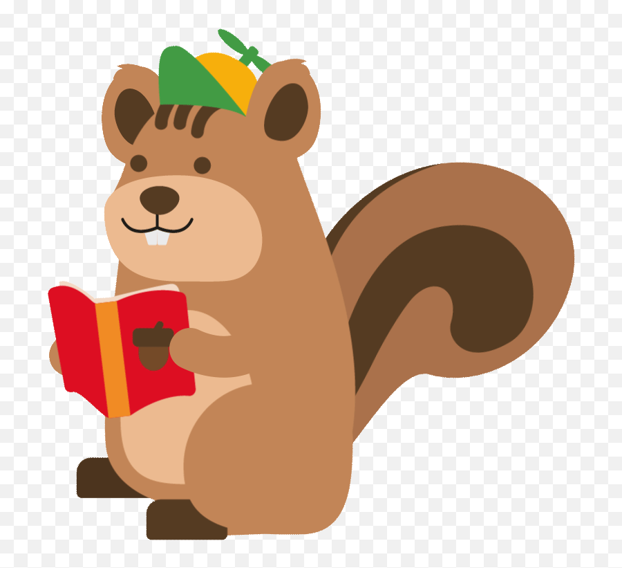 Buncee - Template Library Book Menu Emoji,Animated Emoticons Squirrel