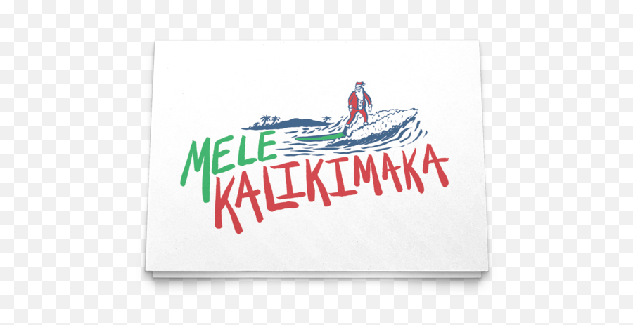 Mele Kalikimaka 5x7 Greeting Card Emoji,Emoticons Kayaker