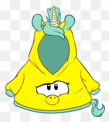Yellow Unicorn Hoodie Club Penguin Wiki Fandom - Coigos De Free Penguin Emoji,Unicorn Emoji Costume