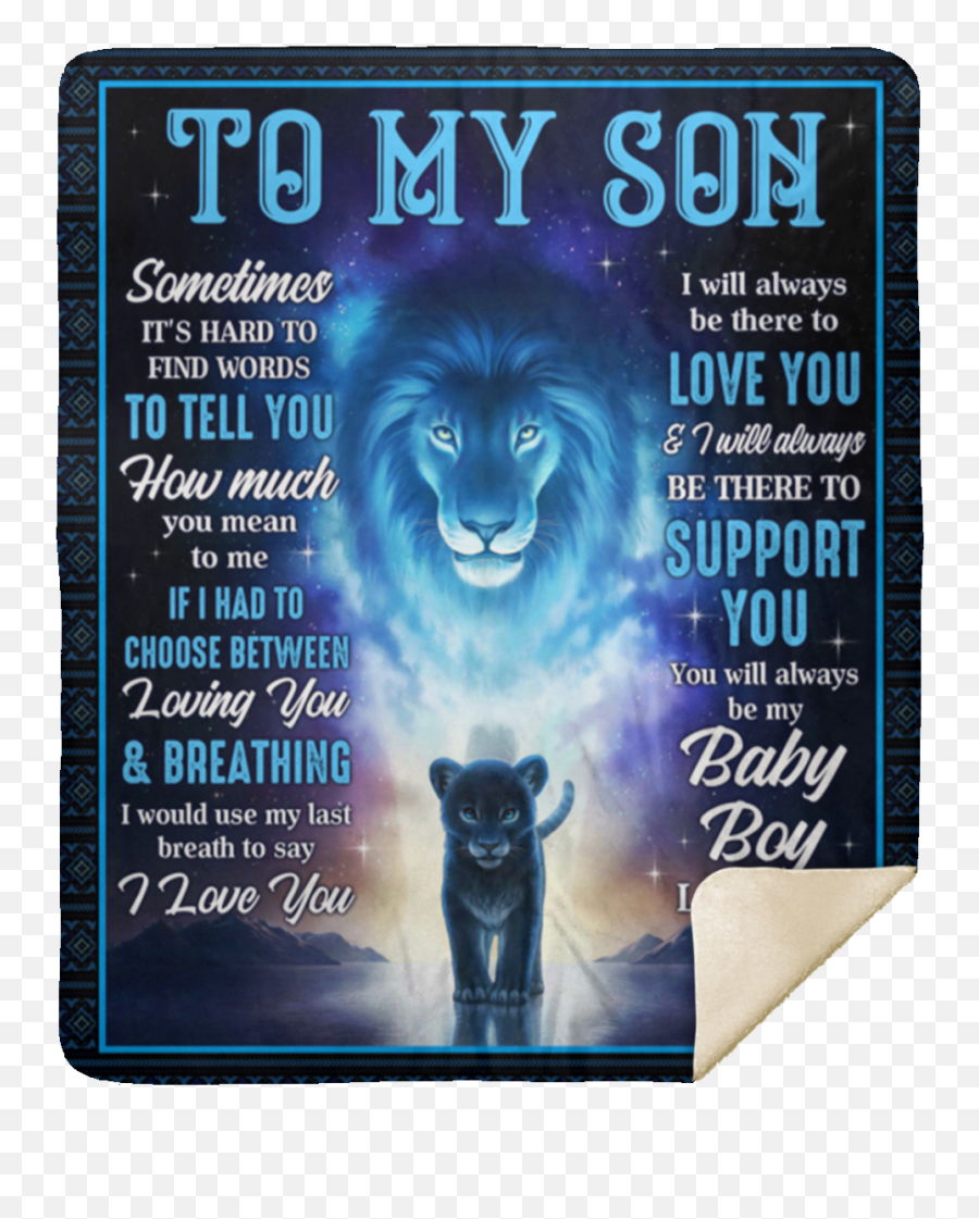 Dad To My Son Sometimes Itu0027s Hard To Find Words To Tell You How Much You Mean To Me Fleece Blanket - Mink Blanket Emoji,Blue Heart Emojis And Blue Butterflies Means Or Symbolic
