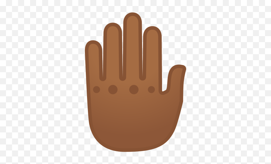 Raised Back Of Hand Emoji With Medium - Dark Skin Tone,Emoji Hands In The Air Meme