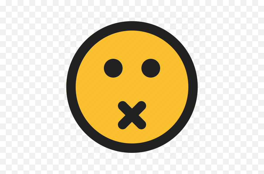 Emoji Emoticon Expression Face Shut Up Icon - Download On Iconfinder Happy,Rim Shot Emoticon