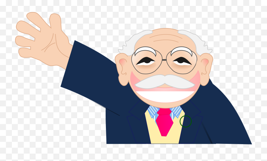 Old Man Clipart Clipartfox - Old Man Waving Hand Emoji,Grandpa Emoji